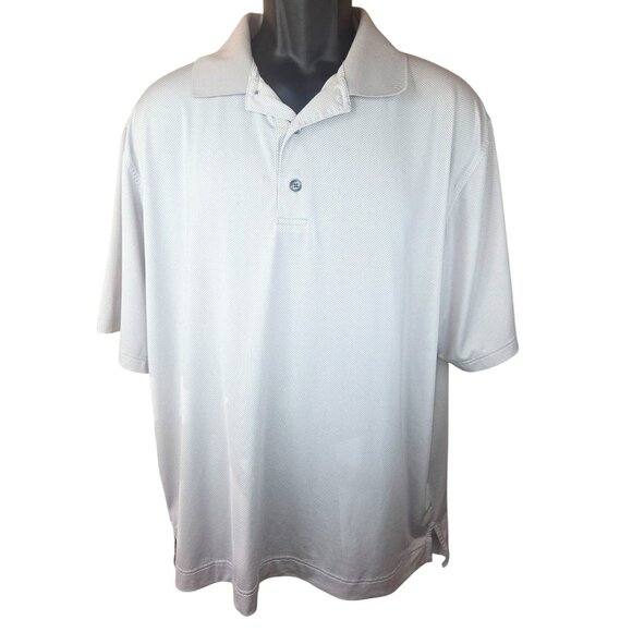 FootJoy FJ Mens Light Gray Polo Shirt Large Golf Performance Wear - Picture 1 of 8